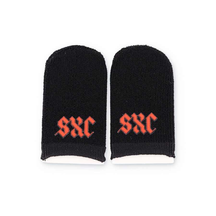 Unrivaled V2 black finger sleeves with red SXC logos