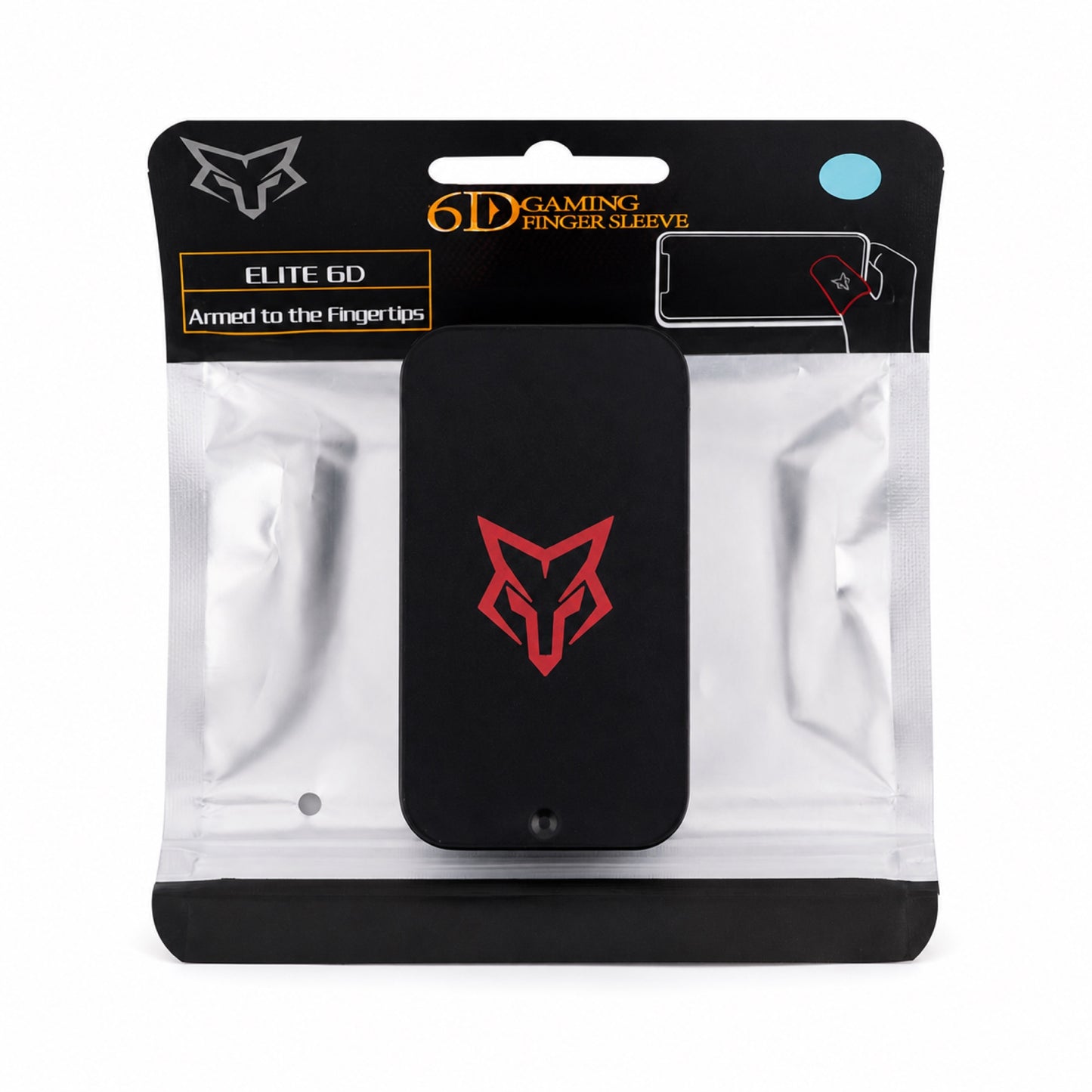 (blue) Sarafox V6 Finger Sleeves with Storage Tin — 2 Pairs