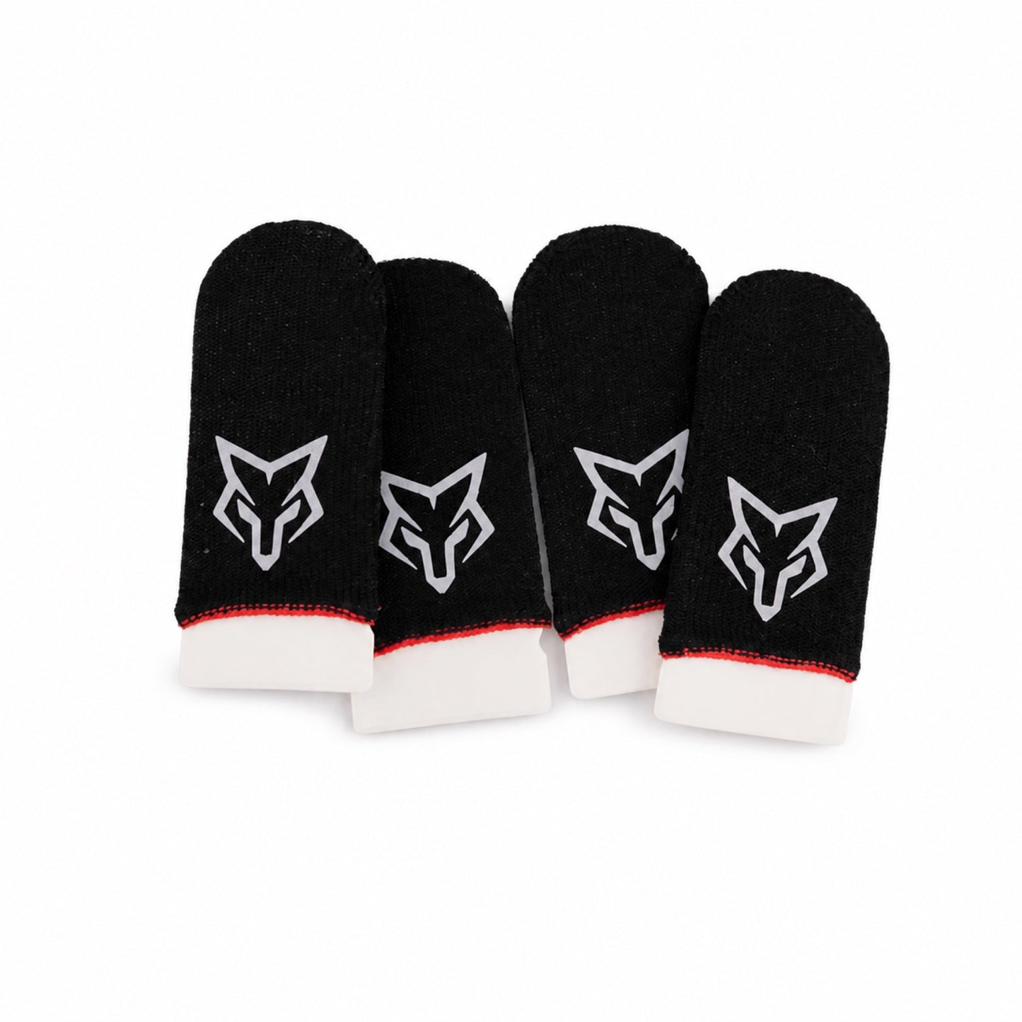 (Red) Sarafox V6 Finger Sleeves with Storage Tin — 2 Pairs