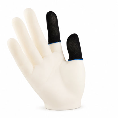 (blue) Sarafox V6 Finger Sleeves with Storage Tin — 2 Pairs